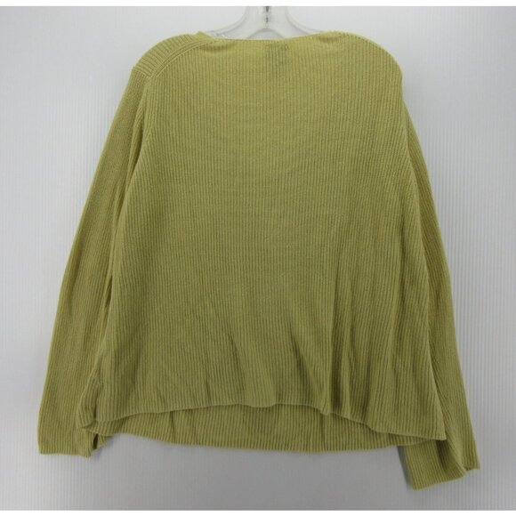 Eileen Fisher Sweater Large Silk Blend Pullover Ribbed Knit Classic - Picture 6 of 10